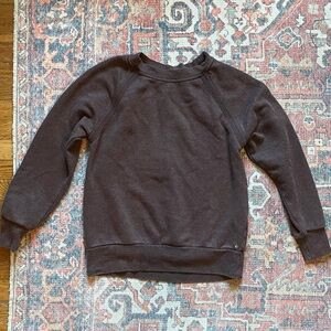 Prana Cozy Up Sweatshirt, back pleat, hemp blend, chocolate brown